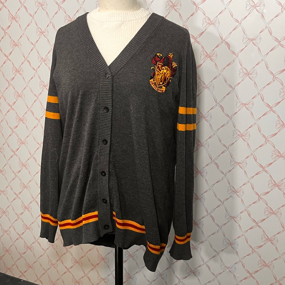 Gryffindor Crest Cardigan with Stripes